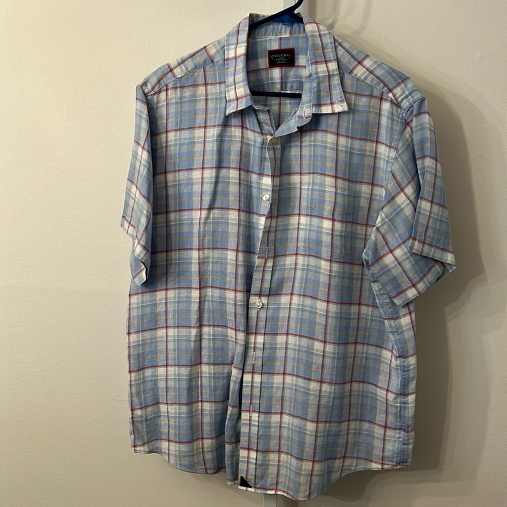 Untuckit linen short sleeve shirt